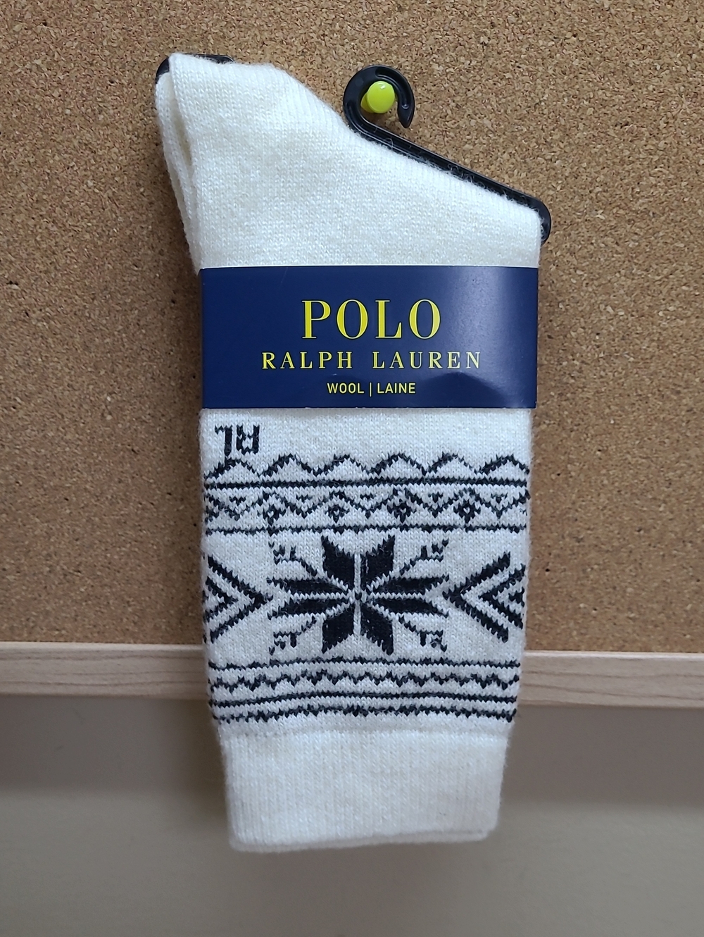 Polo Ralph Lauren Ivory Wool Woman Socks Size 9-11 Fits Shoe Size 4-10 1/2 NWT